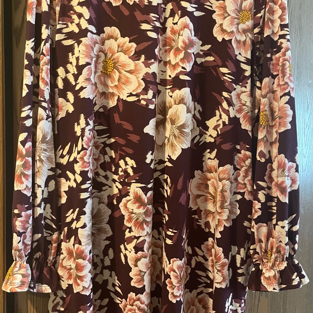 Maurices Gold Cream Skater Dress Ruffled Mini